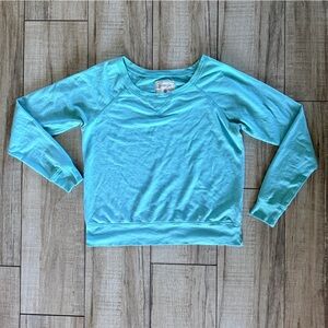 Energie Women's Scoop Neck Sweatshirt in Aqua Blue